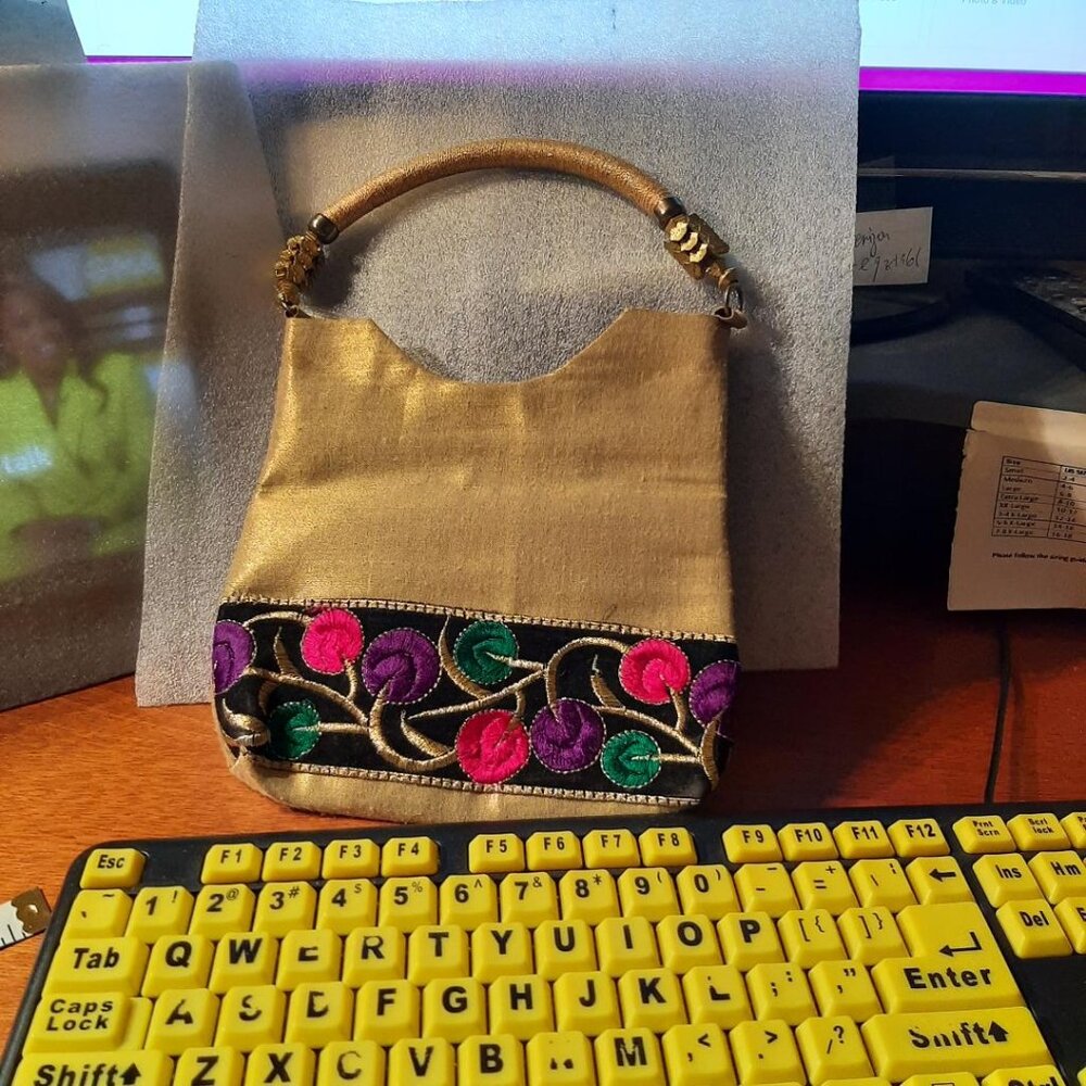 Vintage Women Bony Handbag Colorful PreLoved Excellent Condition